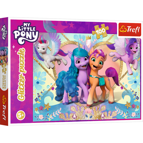 Trefl Red 100 Piece Glitter Puzzle - My Little Pony - Shiny Ponies