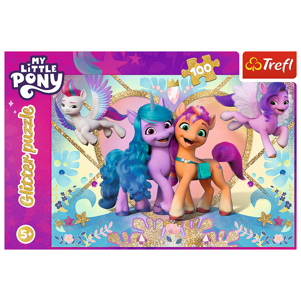 Trefl Red 100 Piece Glitter Puzzle - My Little Pony - Shiny Ponies