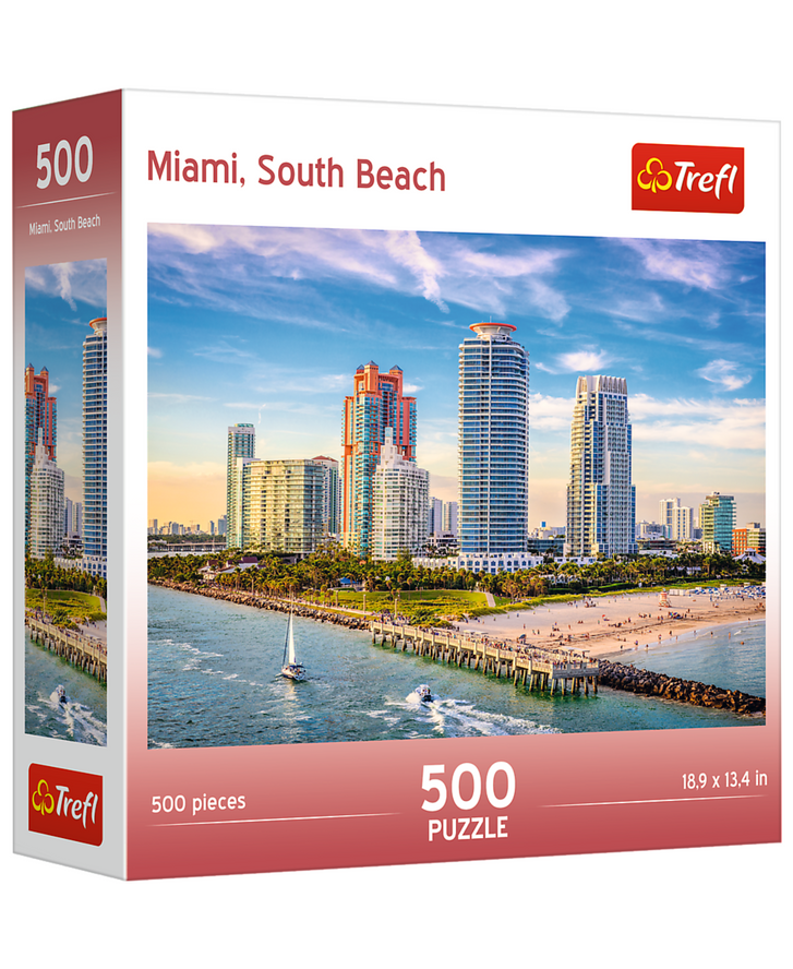 Trefl Red 500 Piece Jigsaw Puzzle - Miami, South Beach