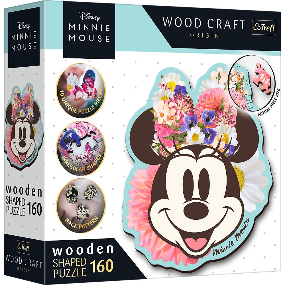 Trefl Wood Craft 160 Piece Wooden Puzzle Disney s Stylish Minnie