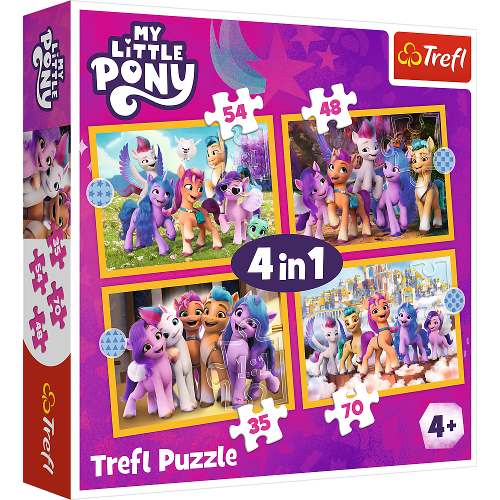 Trefl Red 4 in 1 Puzzle - My Little Pony - Meet the Ponies