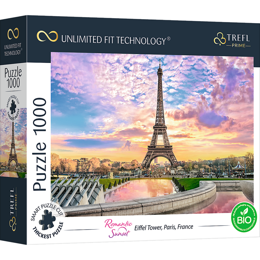 Trefl Prime 1000 Piece Puzzle - Romantic Sunset: Eiffel Tower, Paris, France
