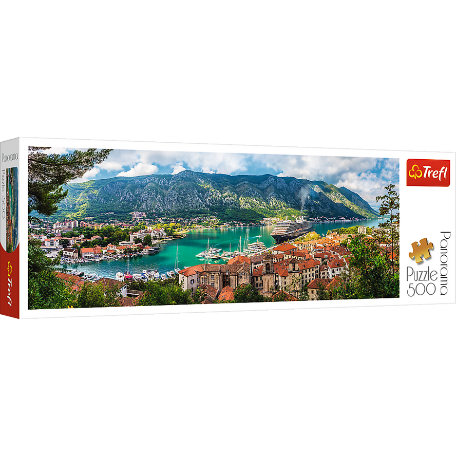 Trefl Red 500 Piece Panorama Puzzle - Kotor, Montenegro