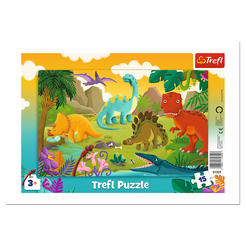 Nathan puzzle cadre 15 p - Les dinosaures du Jurassique, Puzzle enfant, Puzzle Nathan, Produits