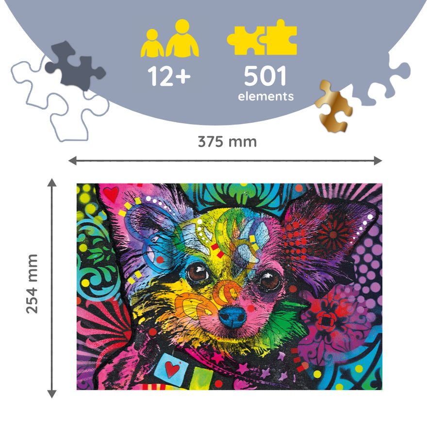 Trefl Wood Craft 501 Piece Wooden Puzzle - Colorful Puppy