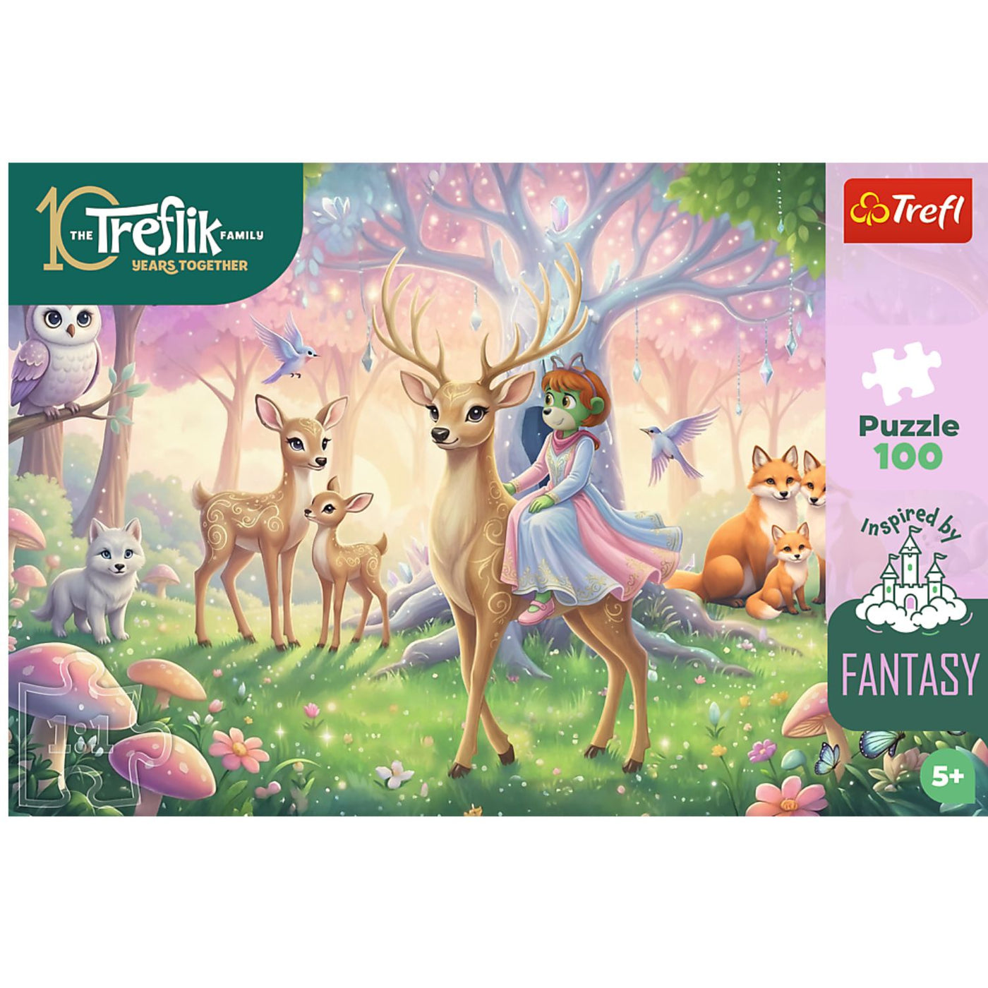 Trefl Kids Inspired By Fantasy Animals from the Magical Forest 100 Piece Kids Puzzle