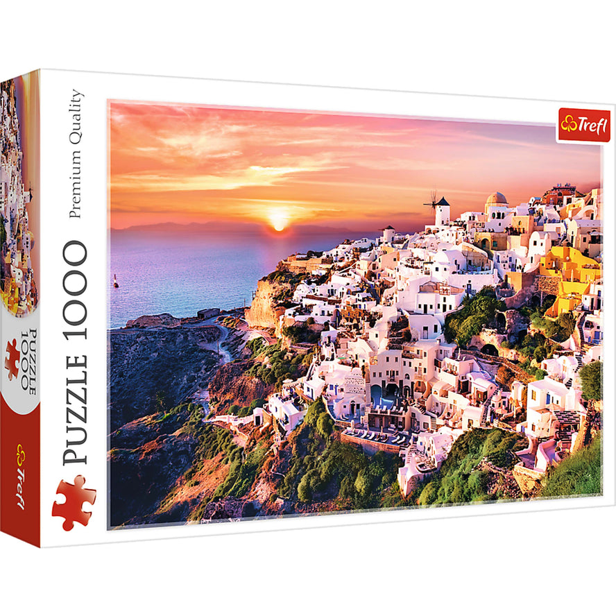 Trefl Red 1000 Piece Puzzle - Sunset over Santorini