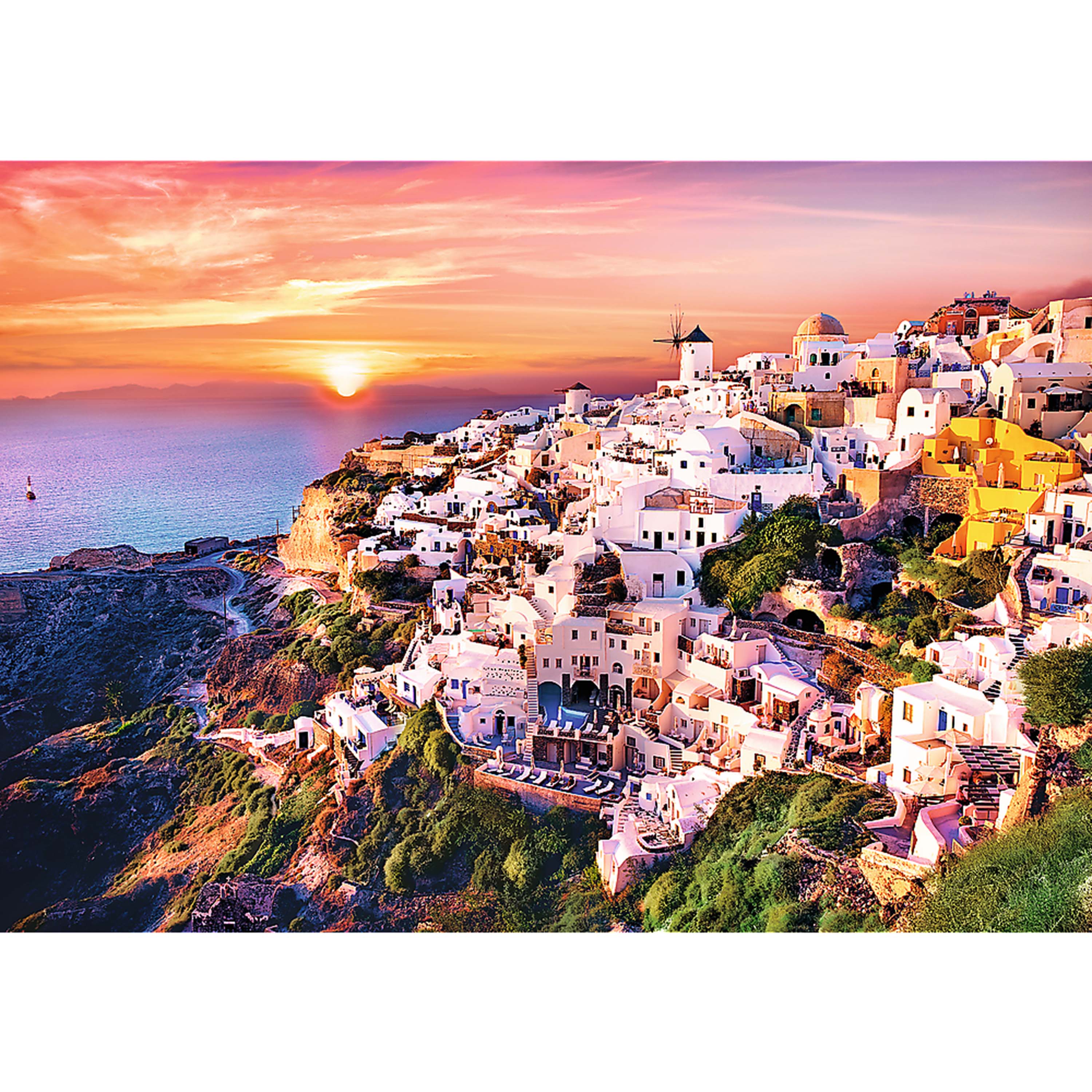 Trefl Red 1000 Piece Puzzle - Sunset over Santorini