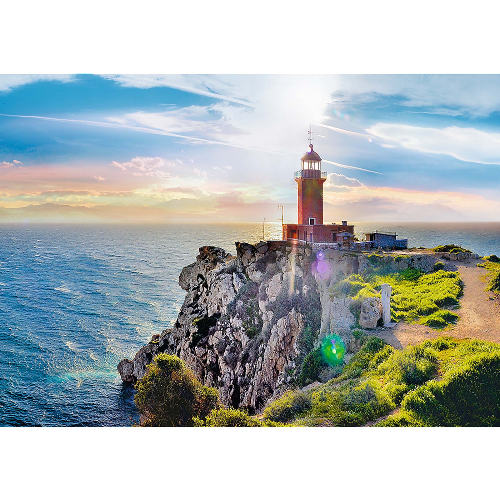 Trefl Red 1000 Piece Puzzle - The Melagavi lighthouse