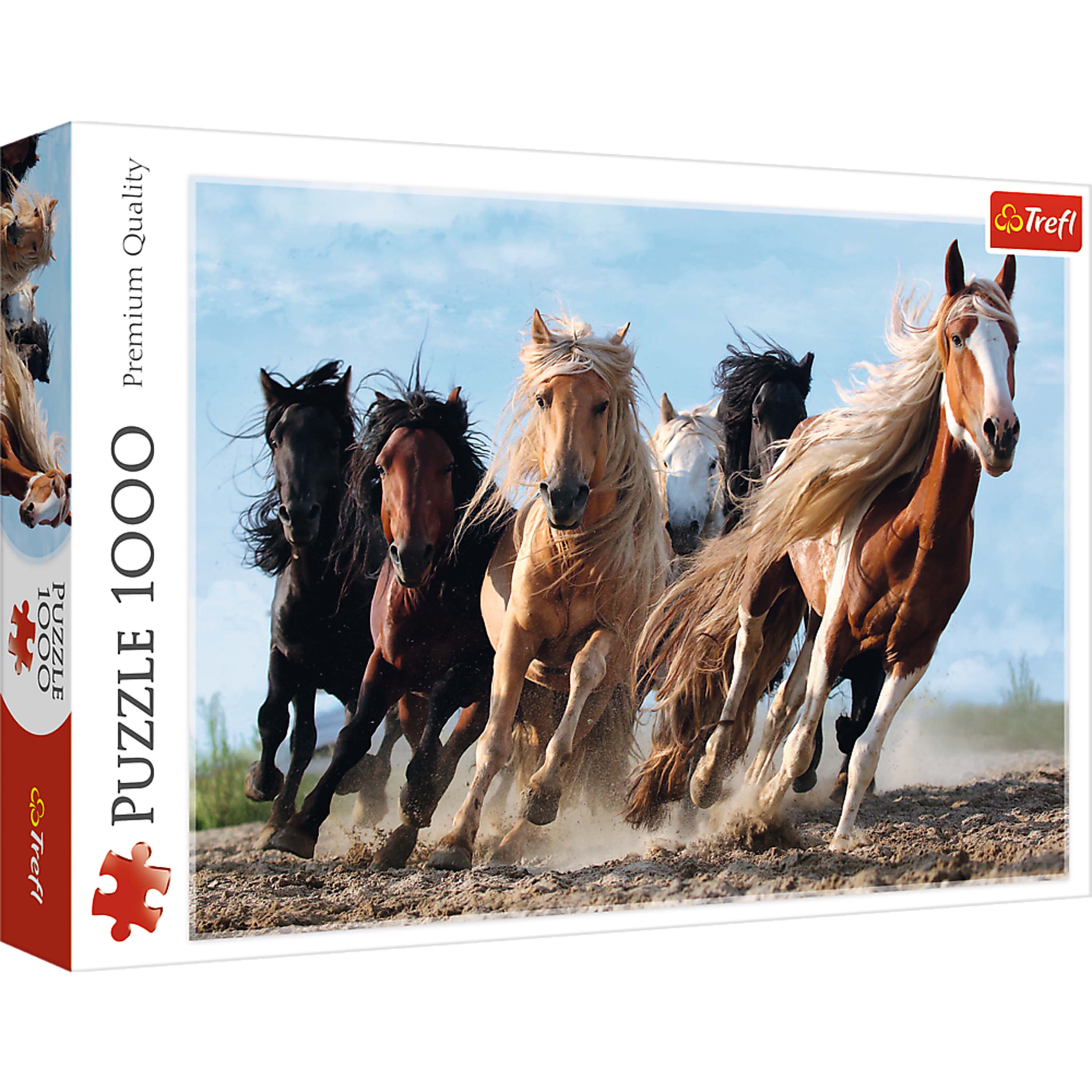 Trefl Red 1000 Piece Puzzle - Galloping horses