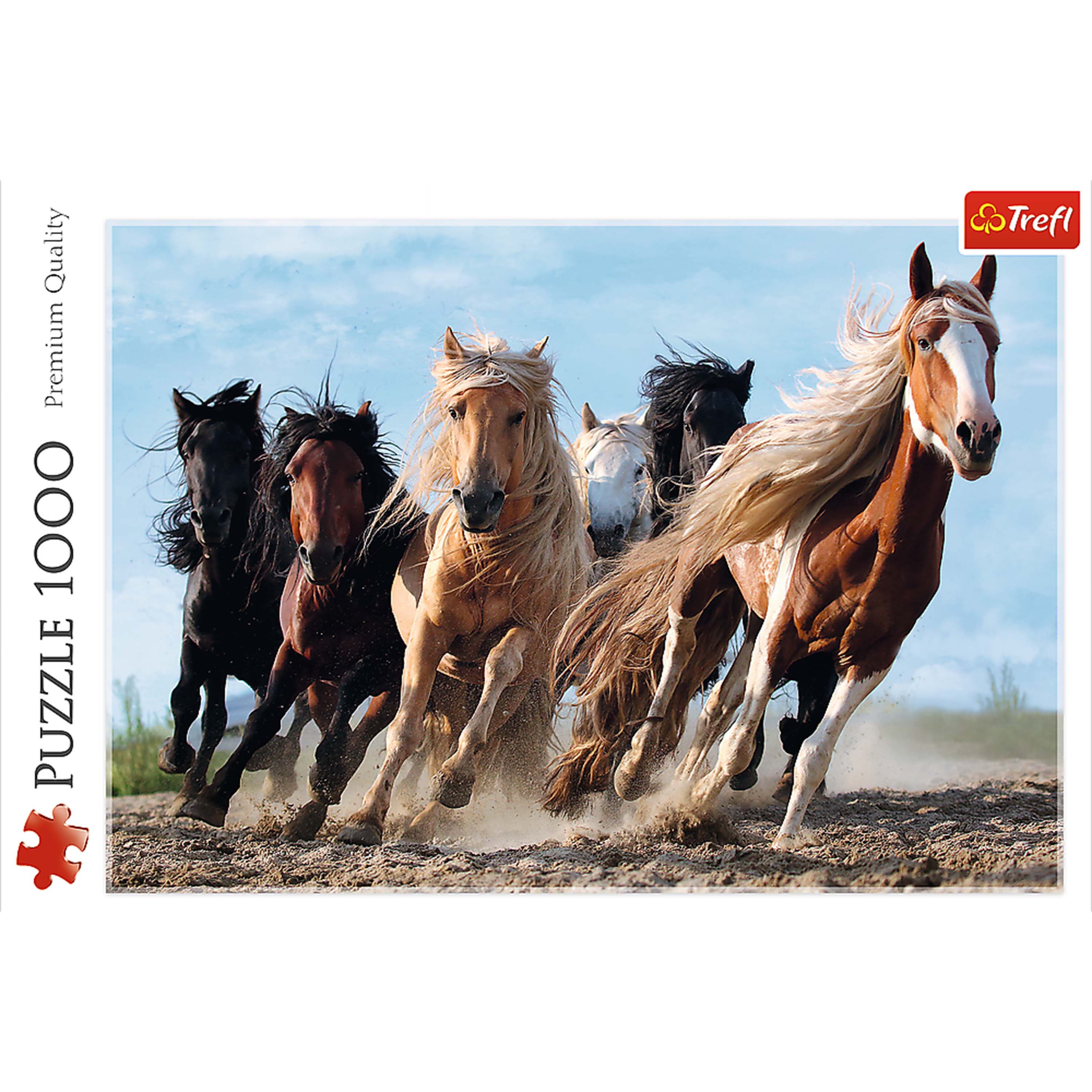 Trefl Red 1000 Piece Puzzle - Galloping horses