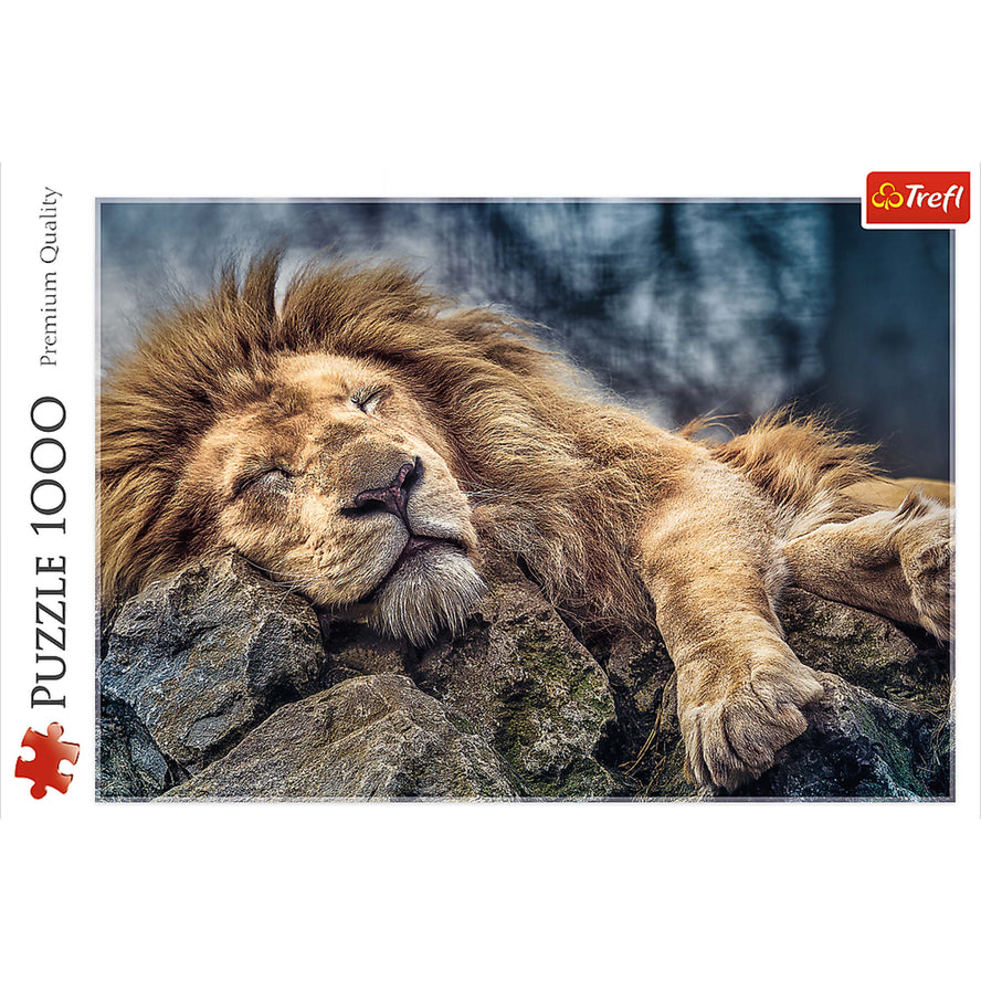 Trefl Red 1000 Piece Puzzle - Sleeping lion