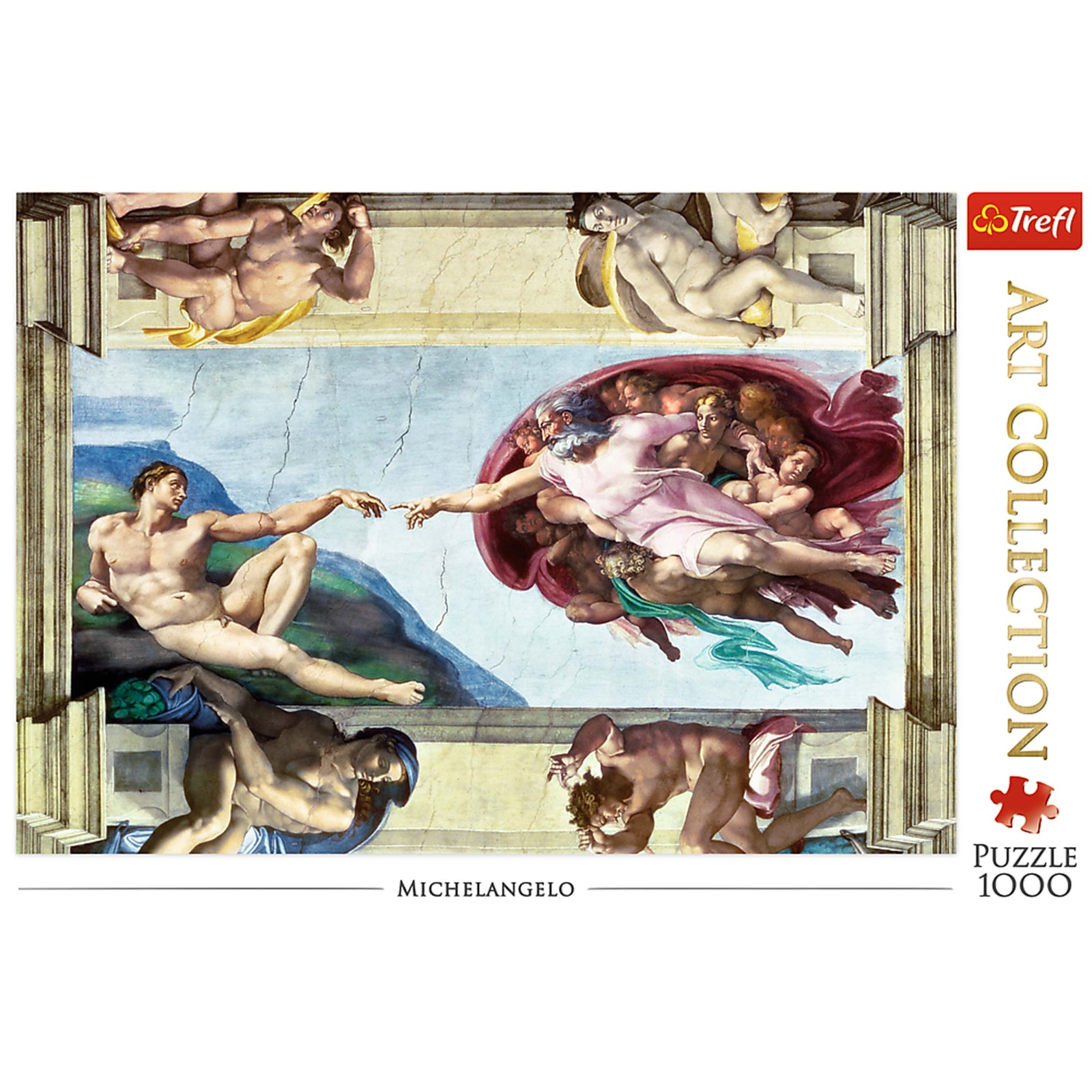 Trefl Red 1000 Piece Puzzle - Art Collection - The Creation of Adam