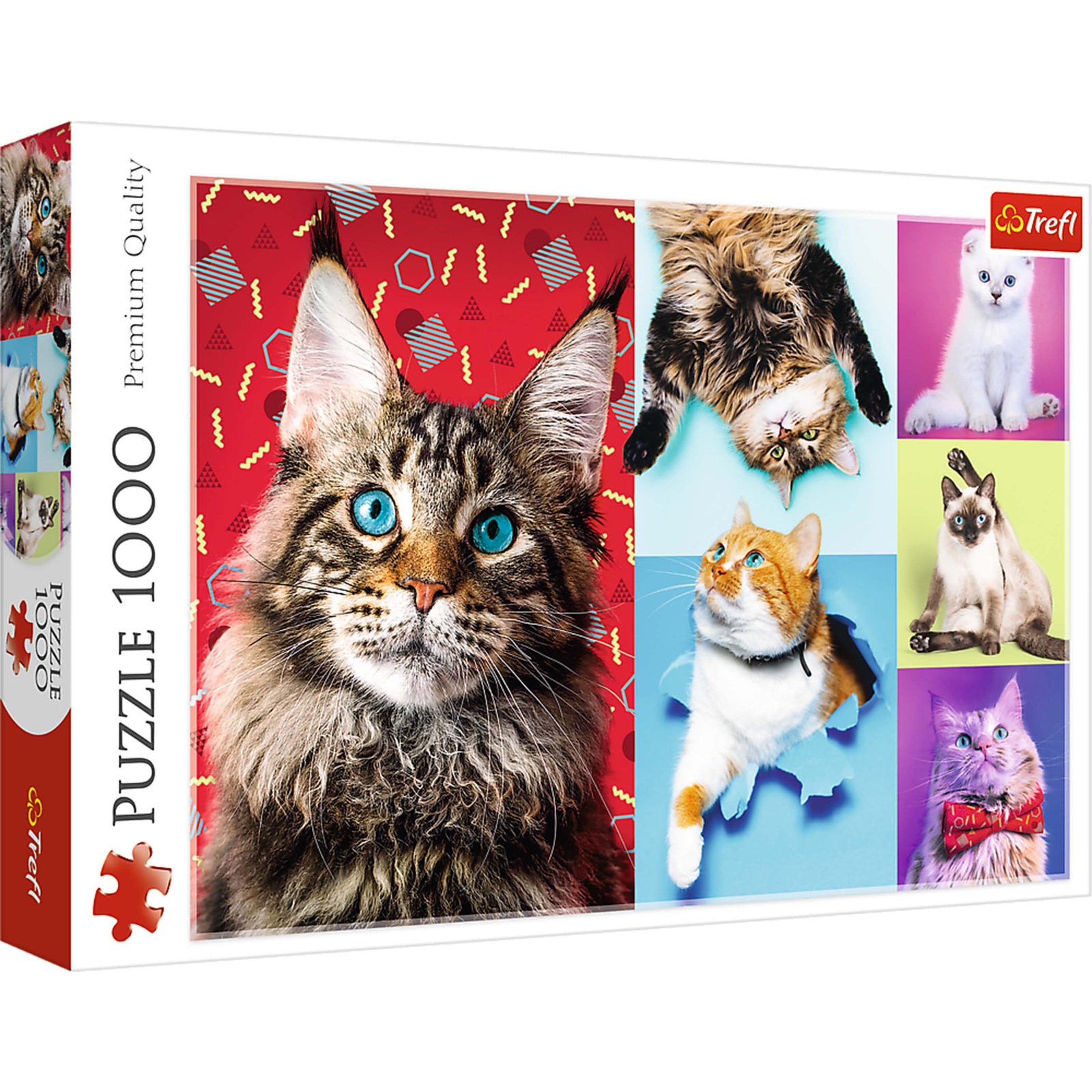 Trefl Red 1000 Piece Puzzle - Happy cats