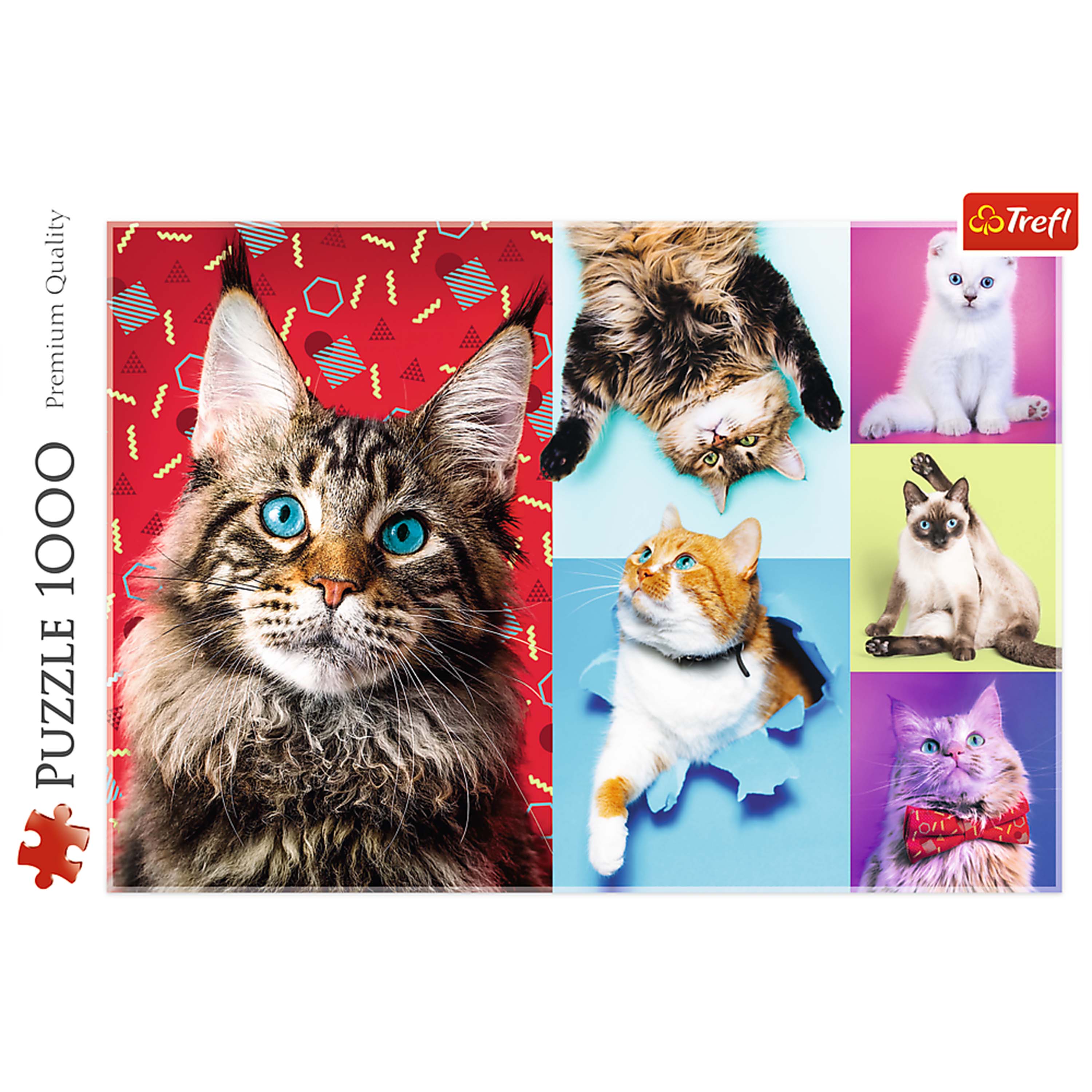 Trefl Red 1000 Piece Puzzle - Happy cats