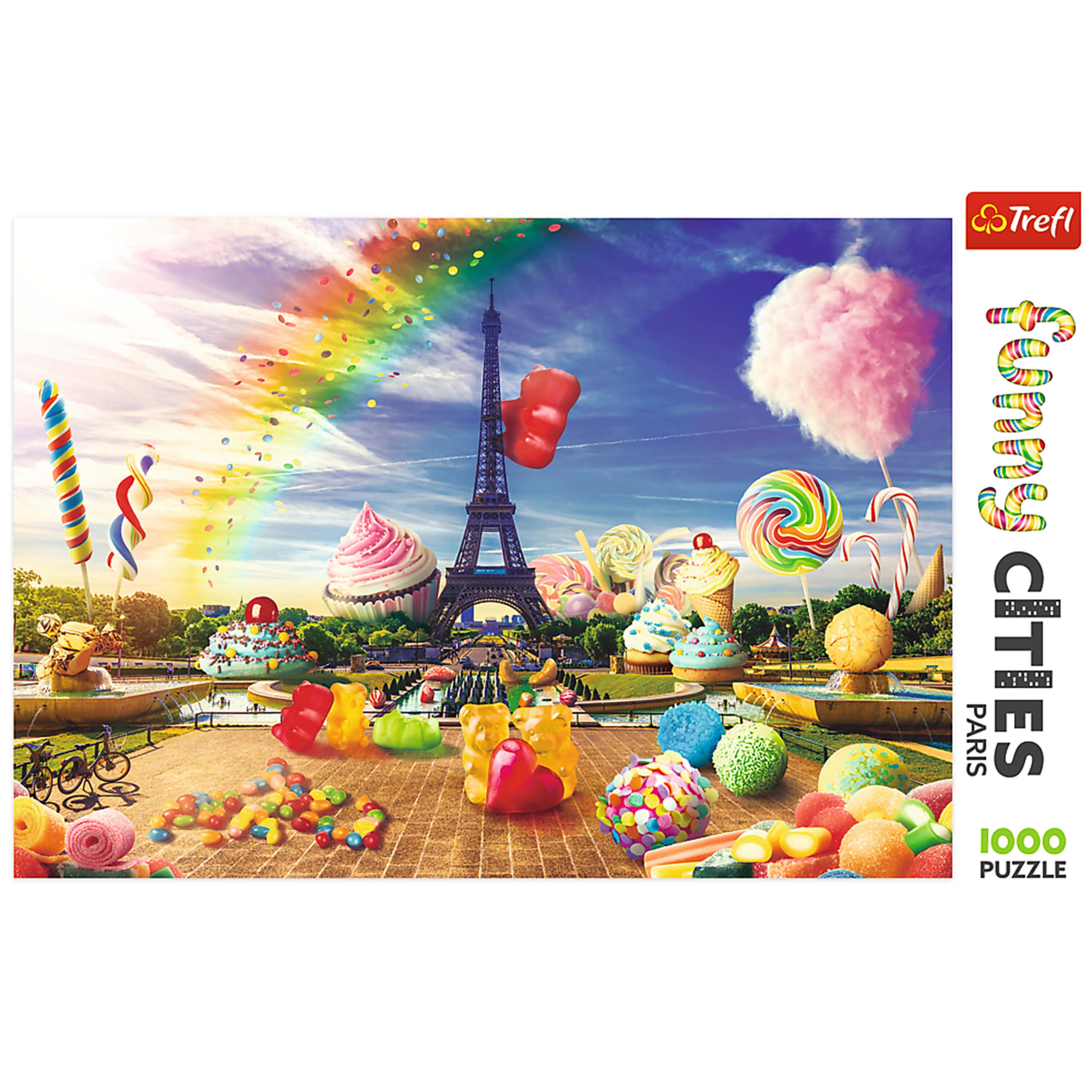 Trefl Red Funny Cities 1000 Piece Puzzle - Sweet Paris