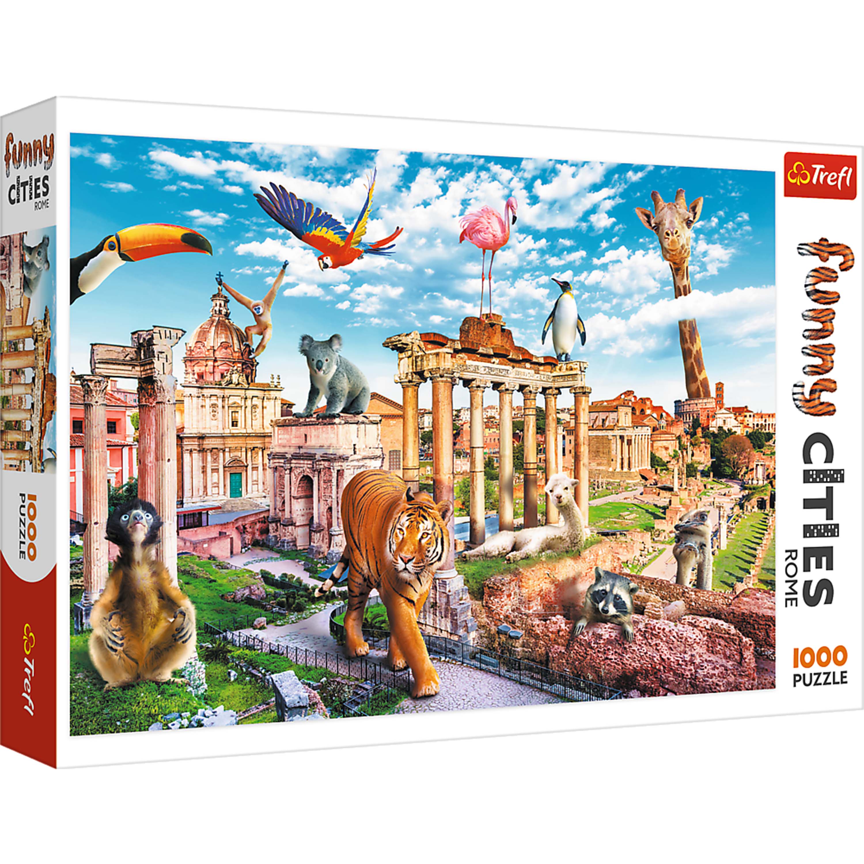 Trefl Red Funny Cities 1000 Piece Puzzle - Wild Rome