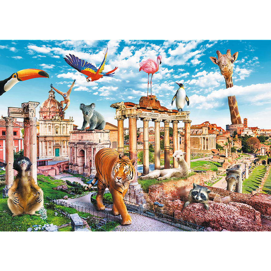 Trefl Red Funny Cities 1000 Piece Puzzle - Wild Rome