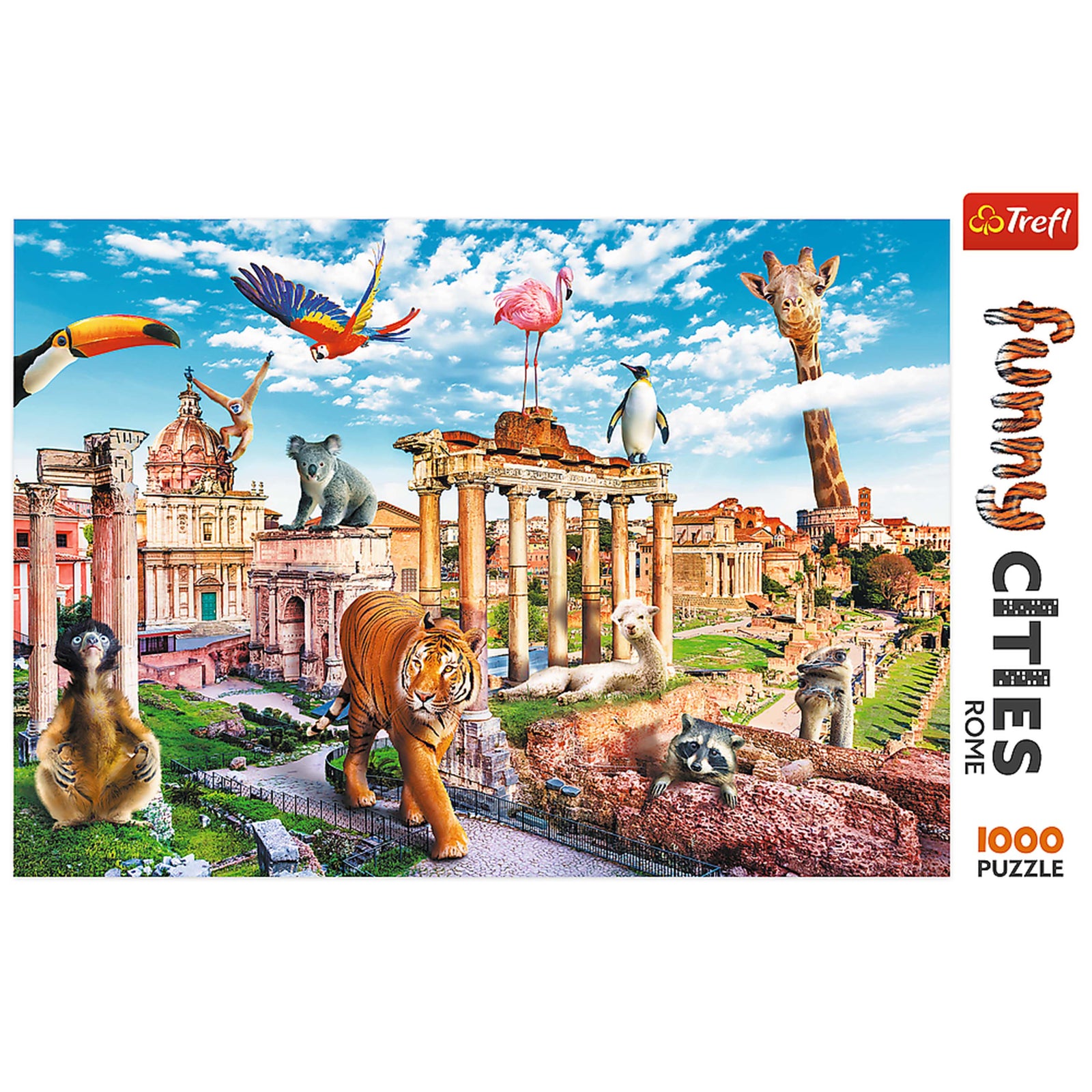 Trefl Red Funny Cities 1000 Piece Puzzle - Wild Rome