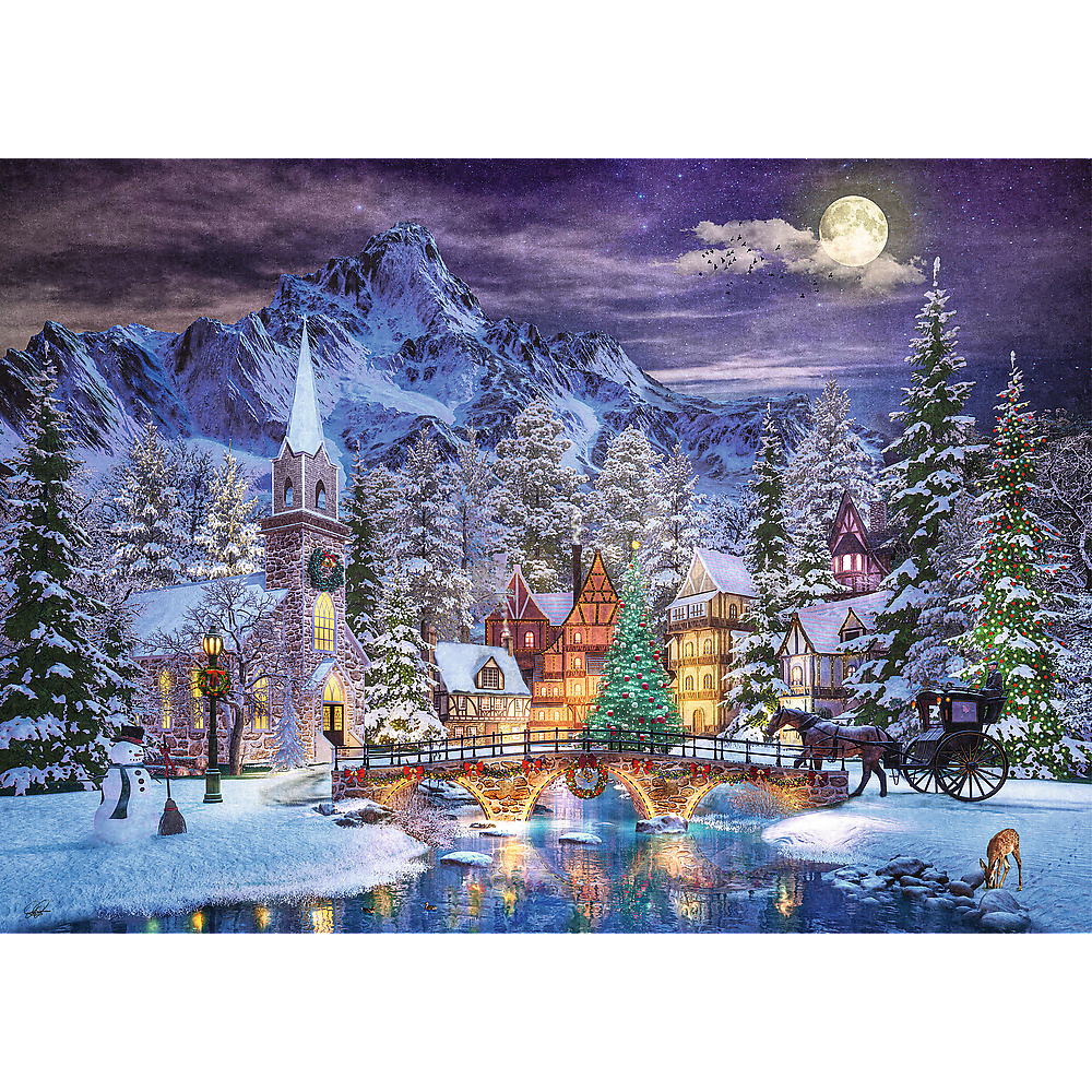 Trefl Red 1000 Piece Puzzle - Christmas Atmosphere