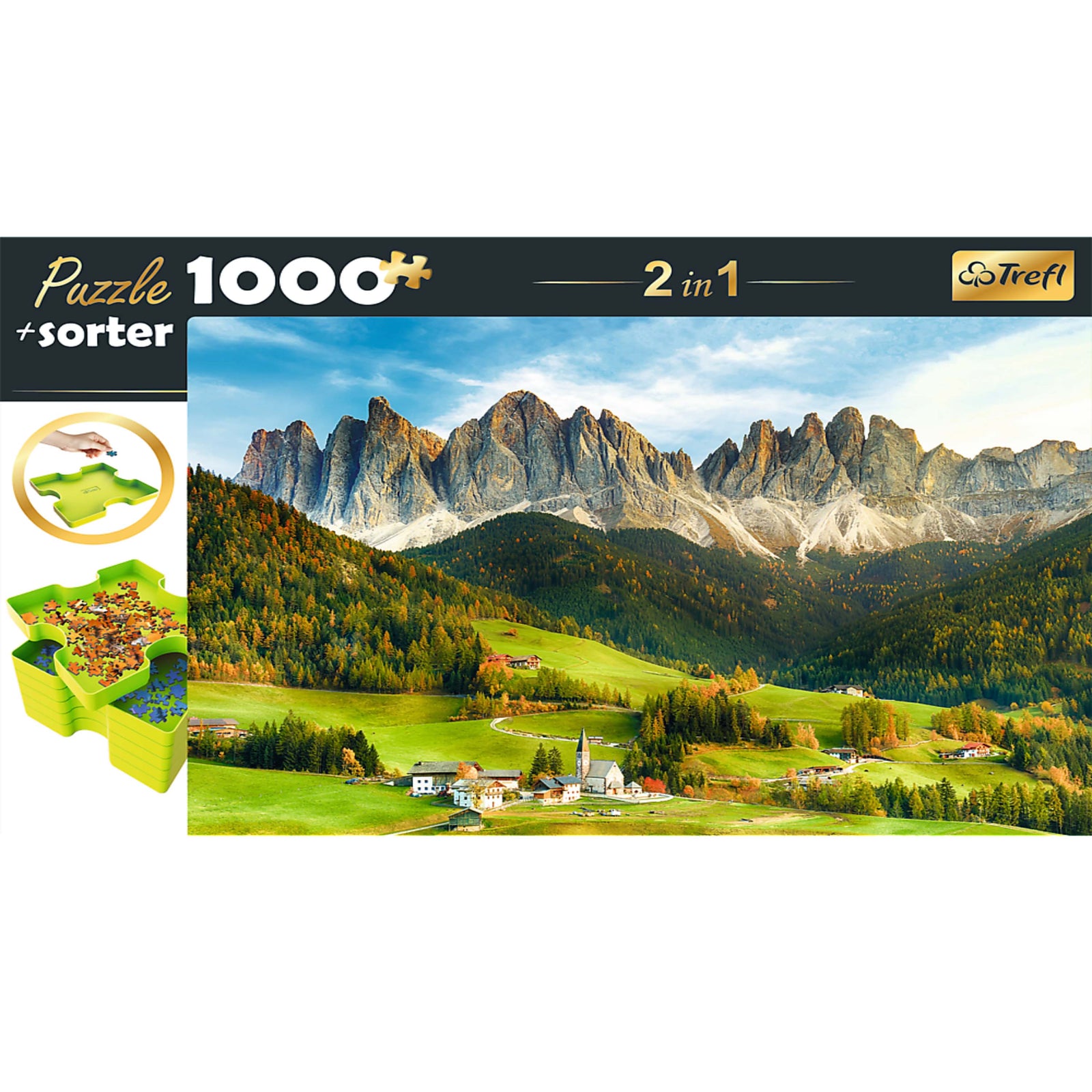 Trefl Red 1000 Piece Puzzle & Sorter - Beautiful Dolomite Landscape