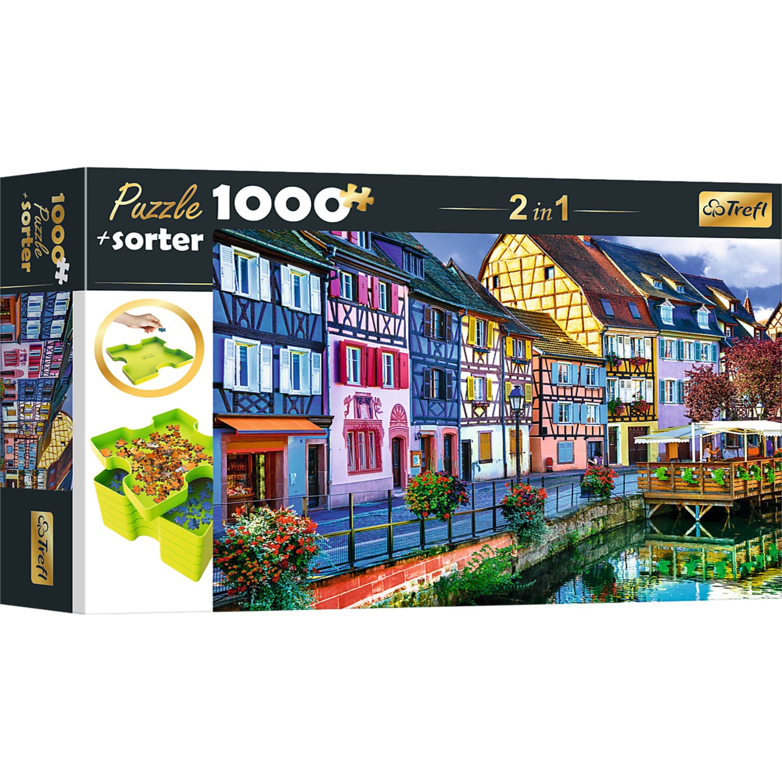 Trefl Red 1000 Piece Puzzle & Sorter - The Colorful Town of Colmar