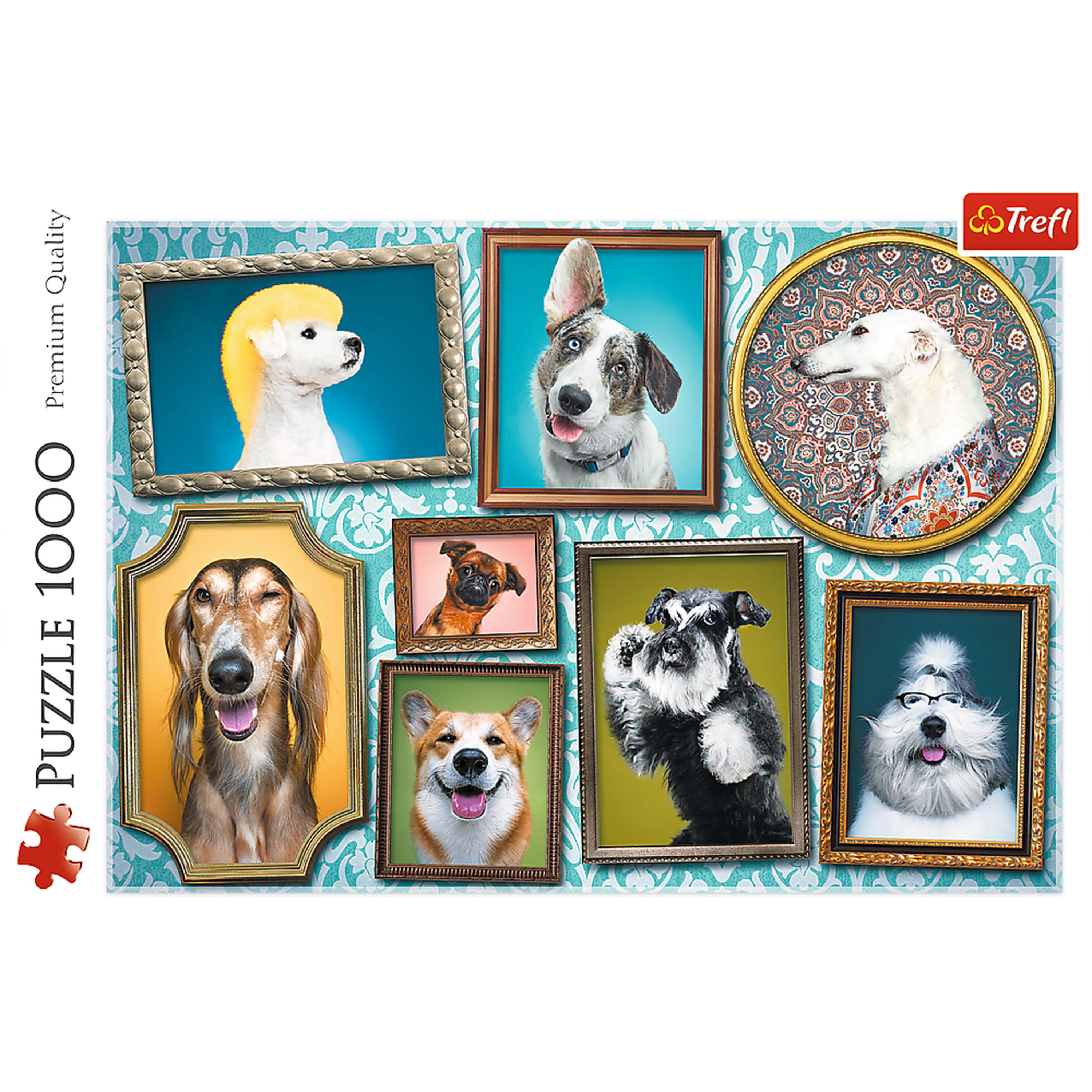 Trefl Red 1000 Piece Puzzle - Doggies Gallery