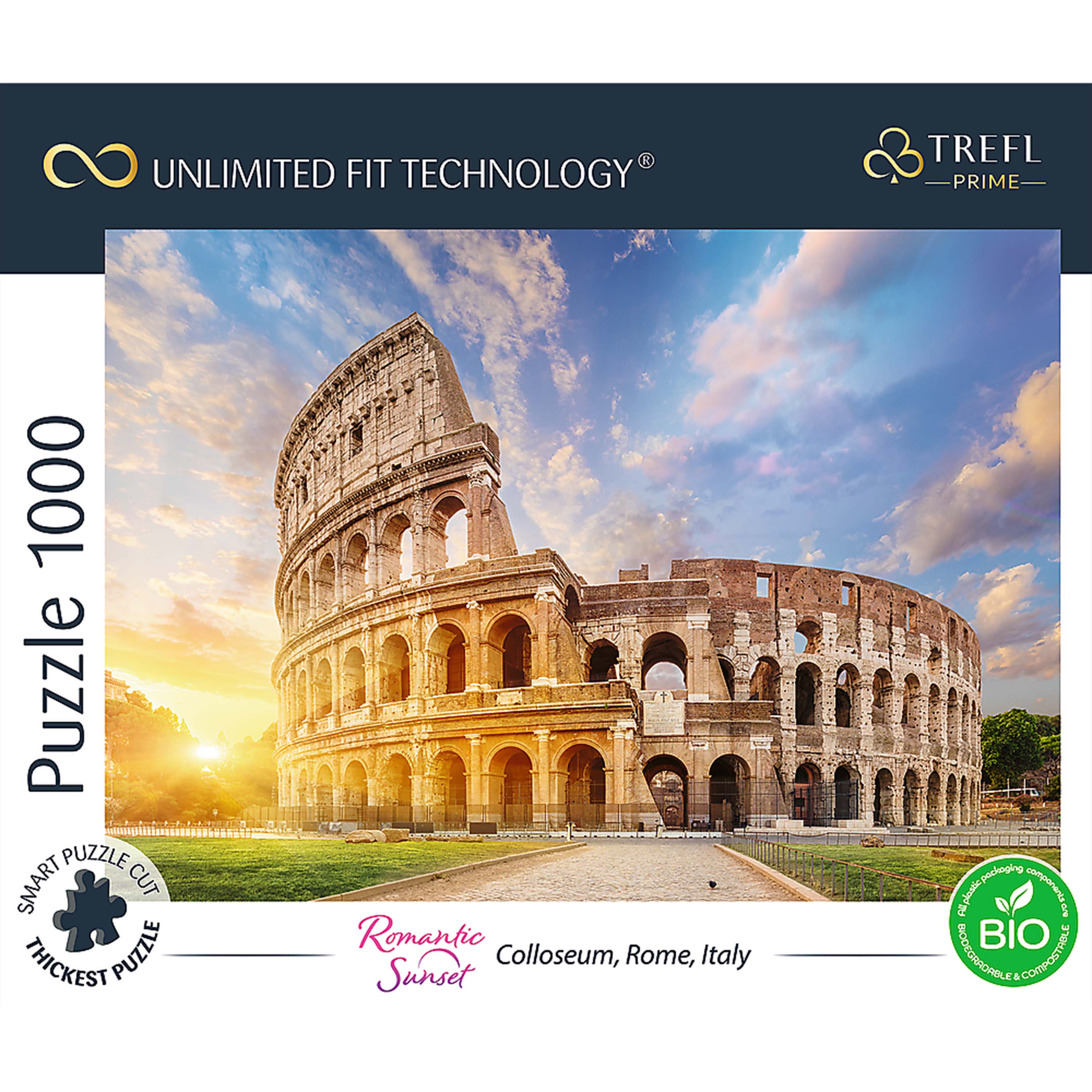 Trefl Prime 1000 Piece Puzzle - Romantic Sunset: Colloseum, Rome, Italy