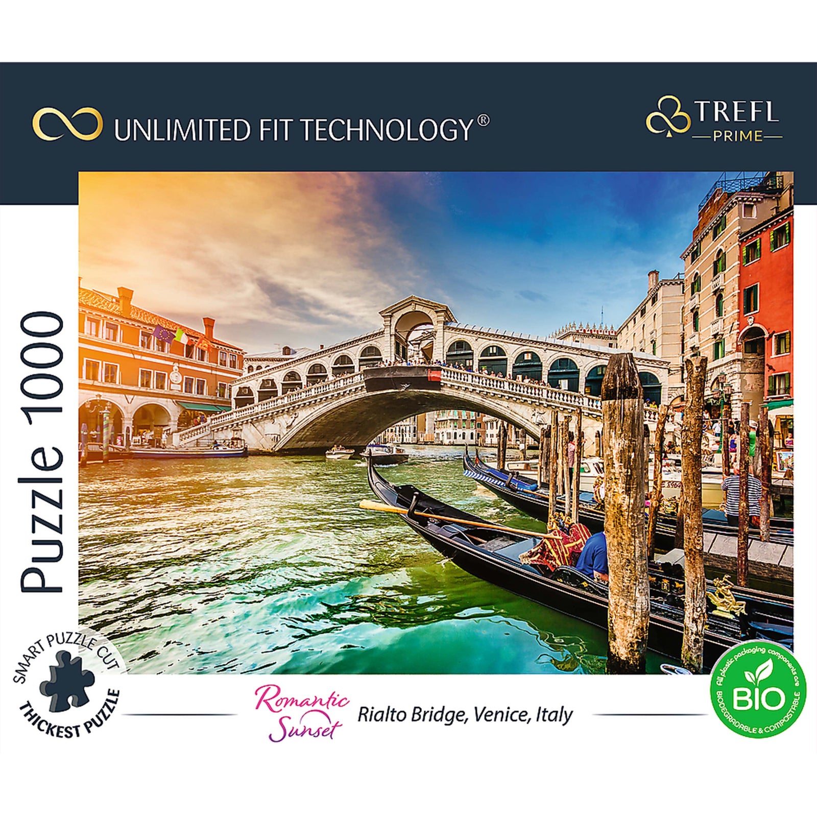 Trefl Prime 1000 Piece Puzzle - Romantic Sunset: Rialto Bridge, Venice, Italy