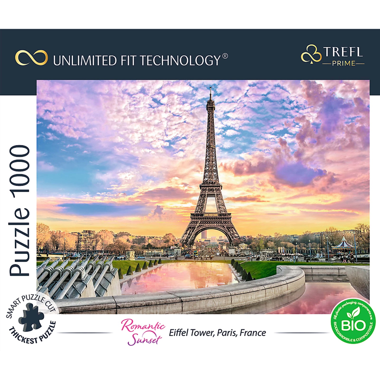 Trefl Prime 1000 Piece Puzzle - Romantic Sunset: Eiffel Tower, Paris, France