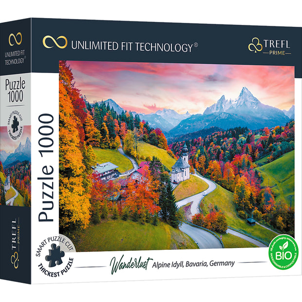 Trefl Prime 1000 Piece Puzzle - Wanderlust:  At the Foot of Alps, Bavaria, Germany