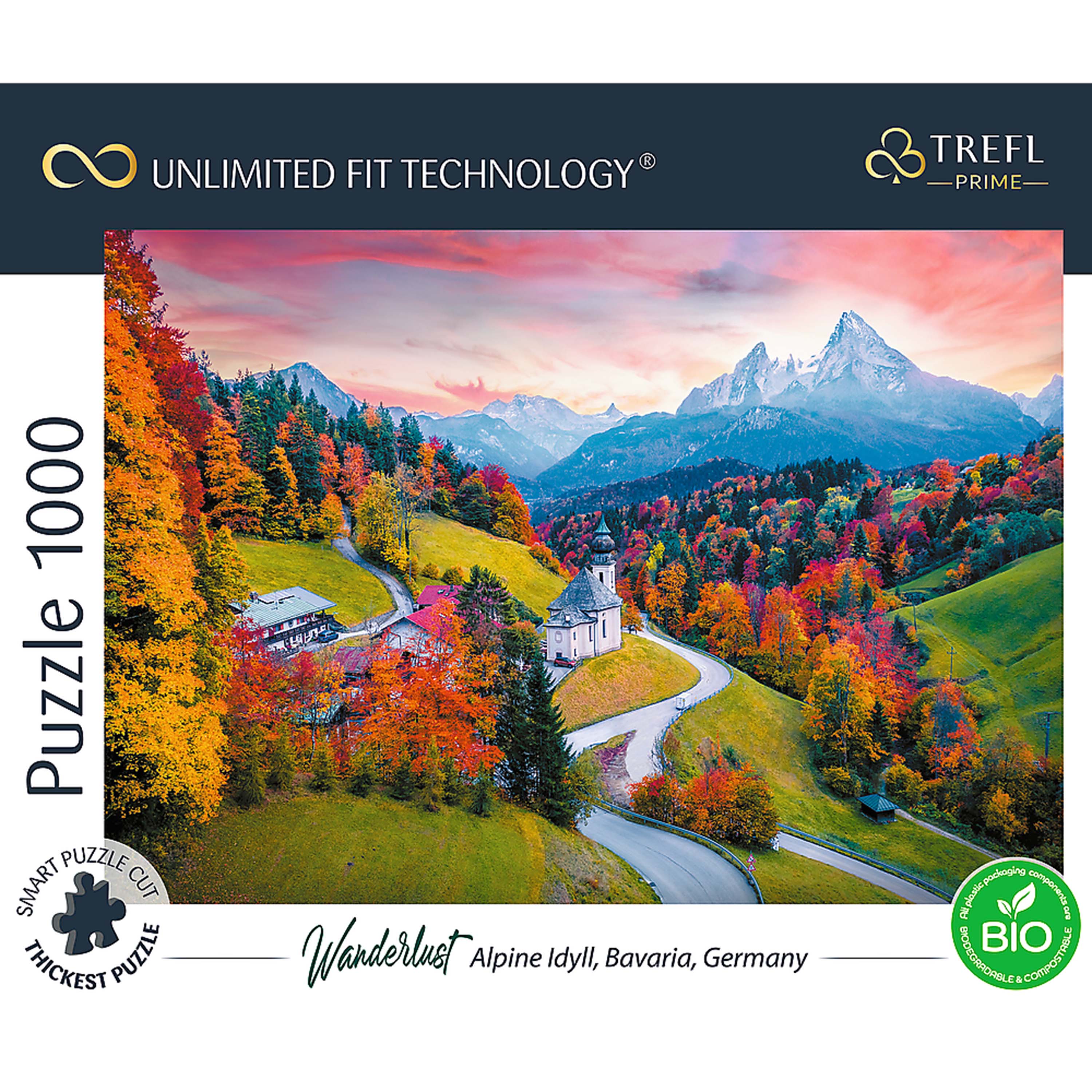 Trefl Prime 1000 Piece Puzzle - Wanderlust:  At the Foot of Alps, Bavaria, Germany