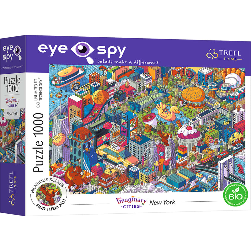 Trefl Prime Eye Spy Imaginary Cities: New York 1000 Piece Puzzle