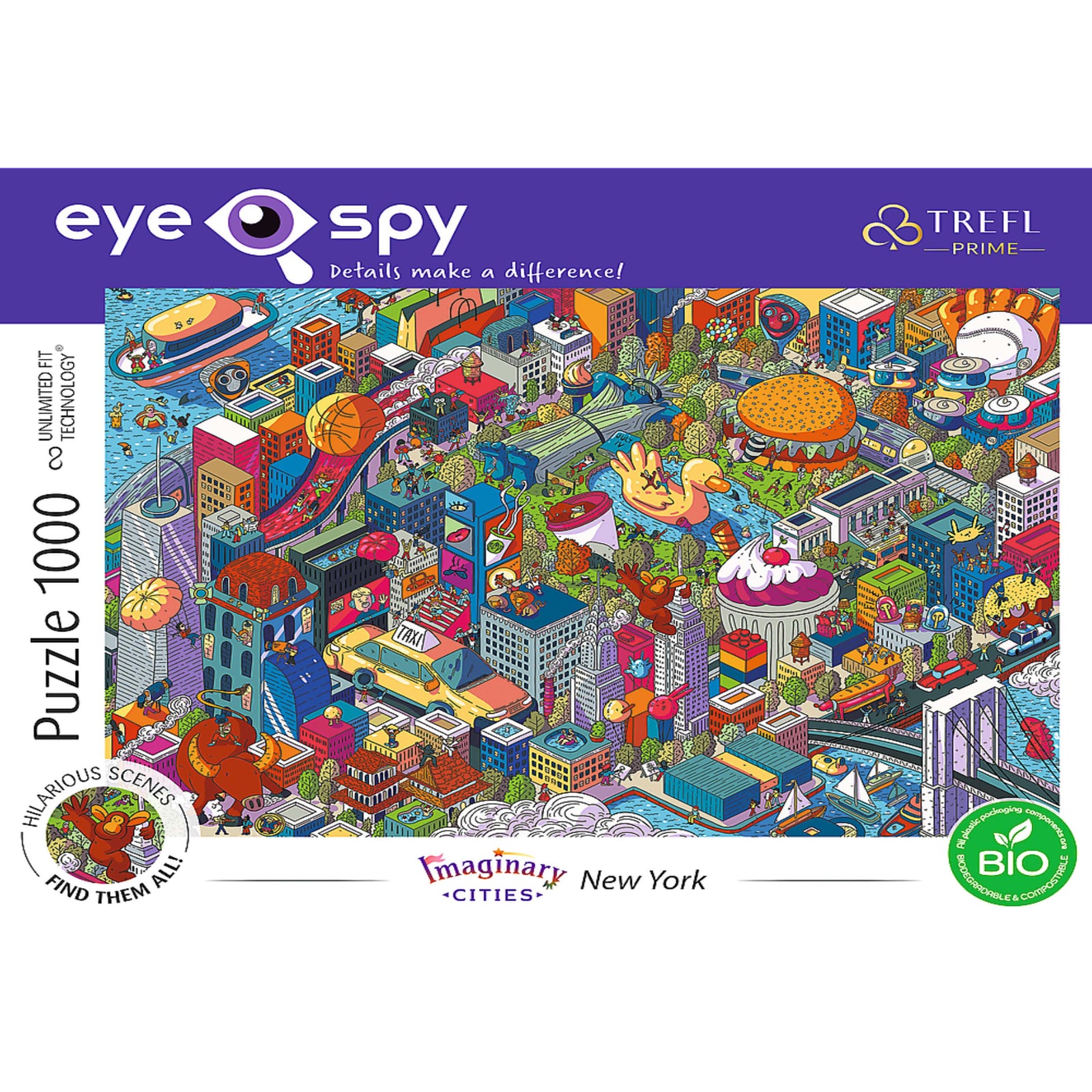 Trefl Prime Eye Spy 1000 Piece Puzzle - Imaginary Cities: New York