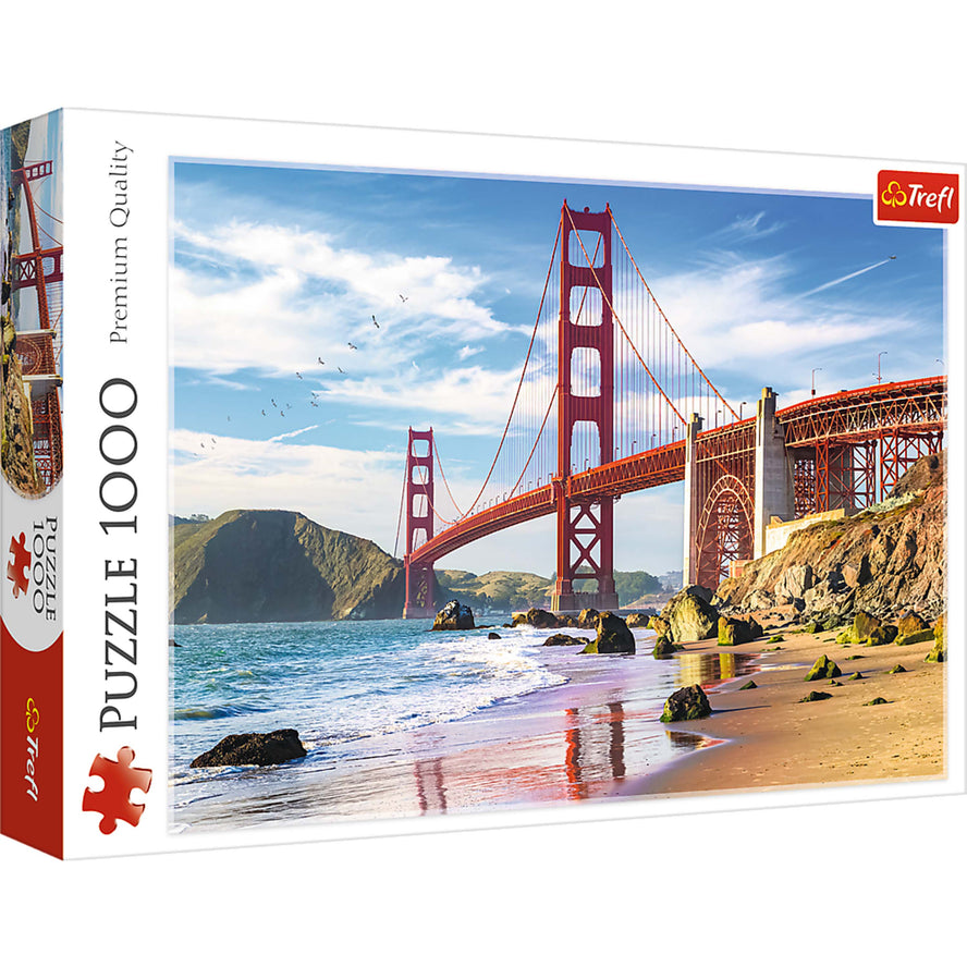 Trefl Red 1000 Piece Puzzle - Golden Gate Bridge, San Francisco, USA