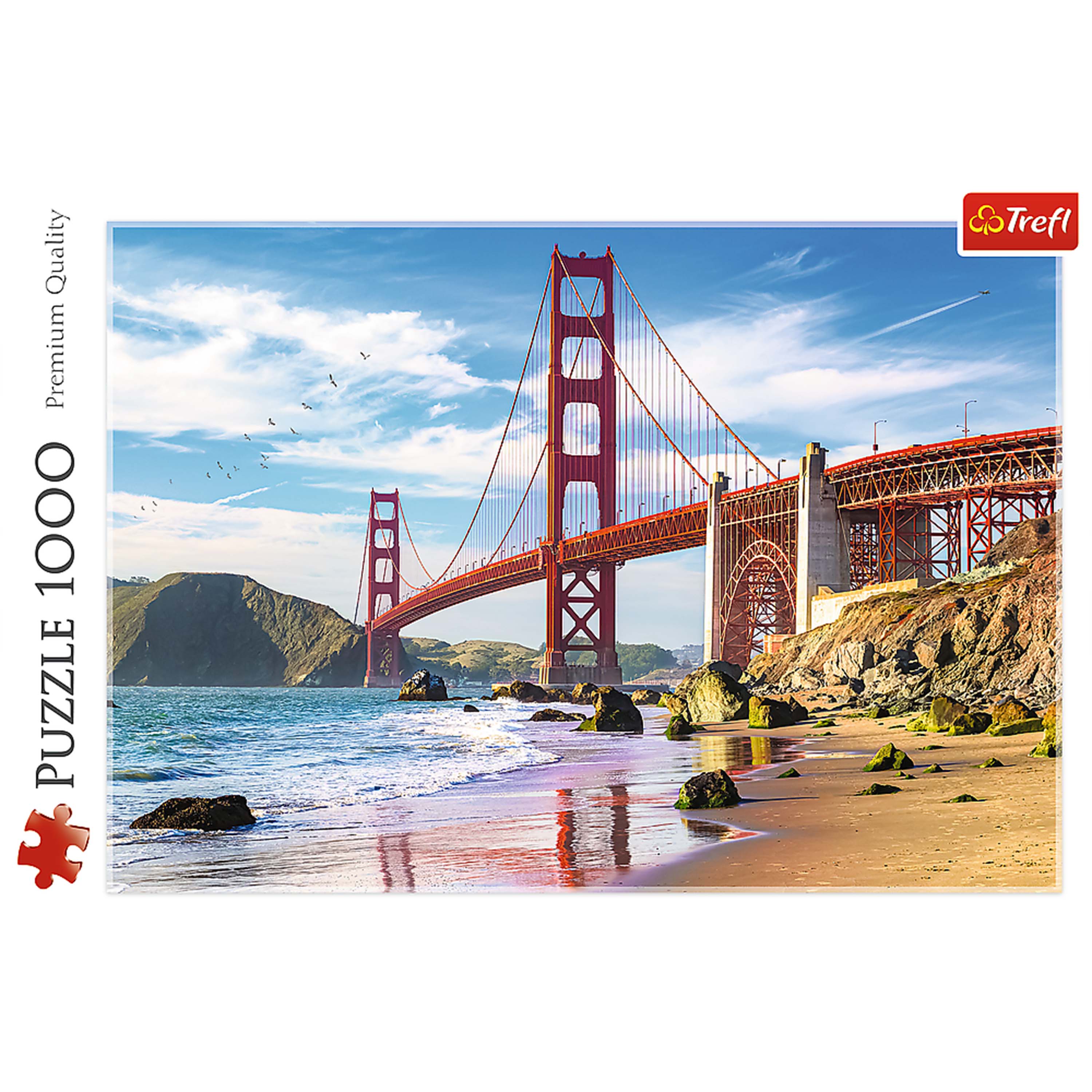 Trefl Red 1000 Piece Puzzle - Golden Gate Bridge, San Francisco, USA