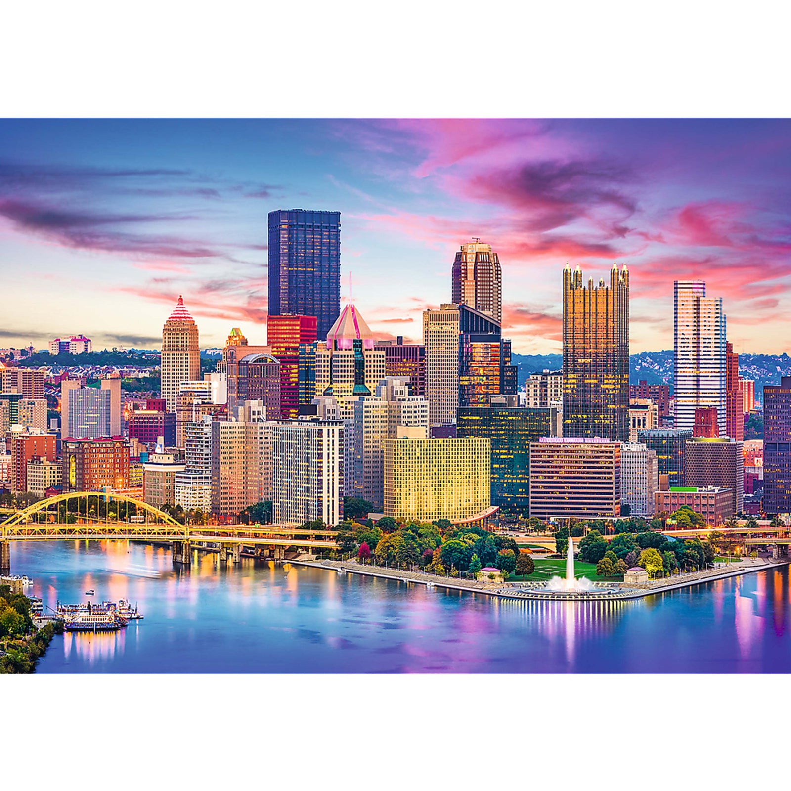 Trefl Red 1000 Piece Puzzle - Pittsburgh, Pennsylvania, USA