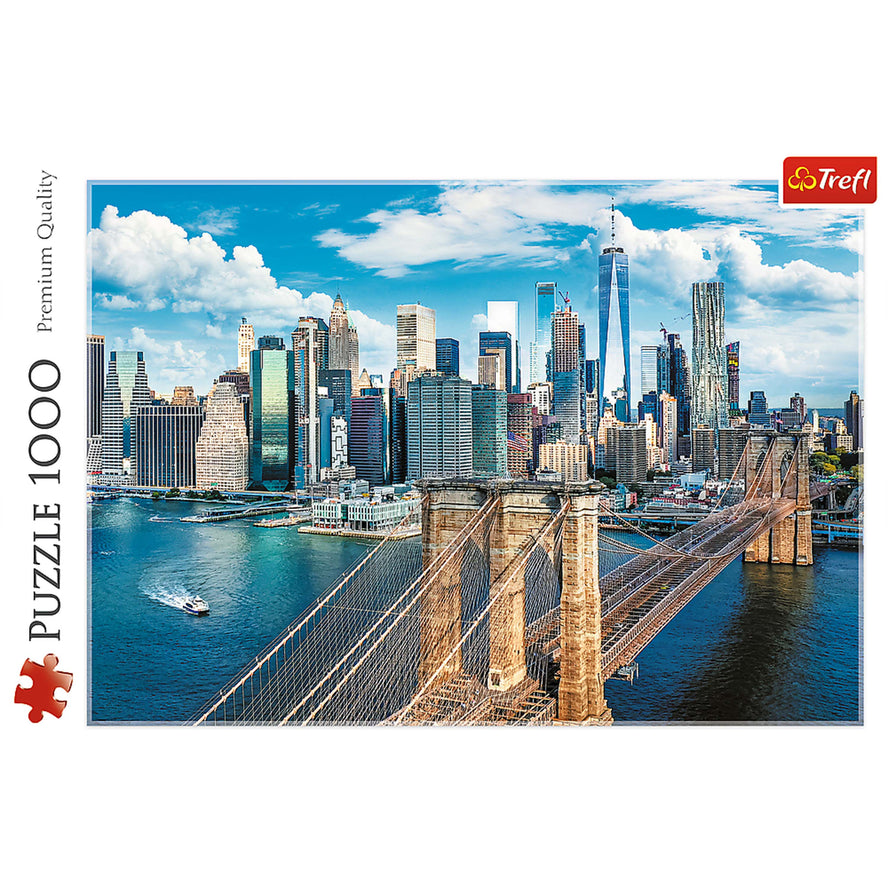 Trefl Red 1000 Piece Puzzle - Brooklyn Bridge, New York, USA