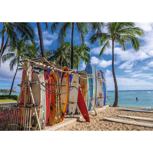 Trefl Red 1000 Piece Puzzle - Waikiki Beach Hawaii