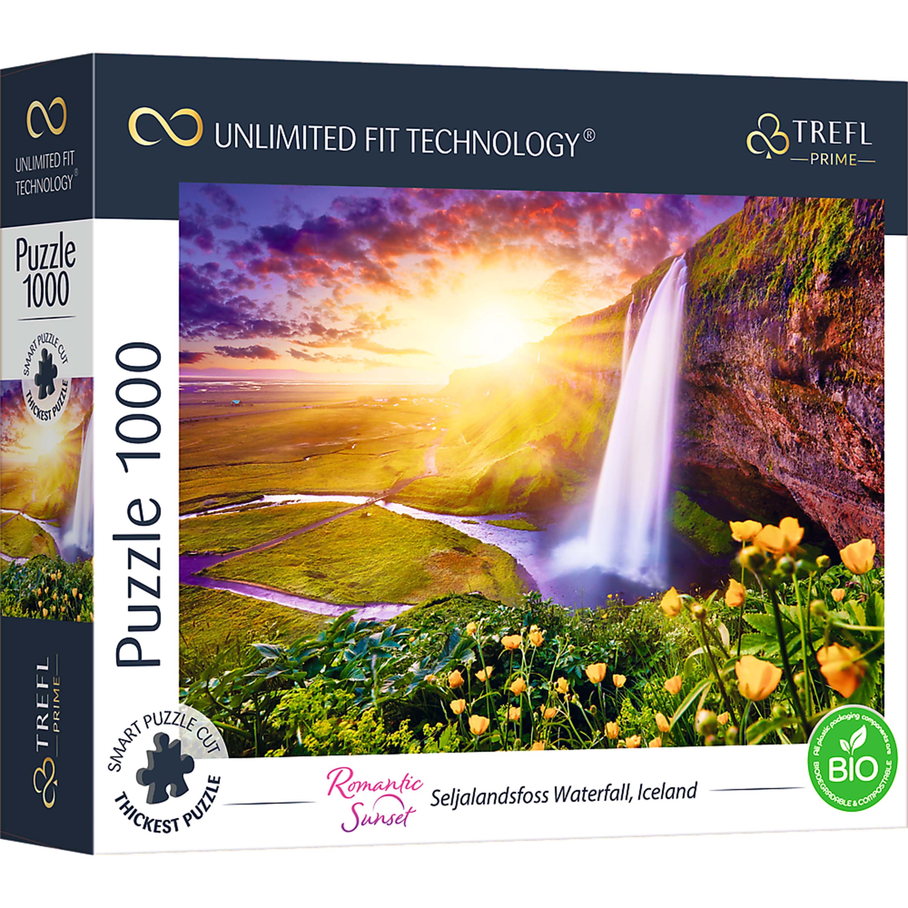 Trefl Prime 1000 Piece Puzzle - Romantic Sunsets Selisalandfoss Water Falls Iceland