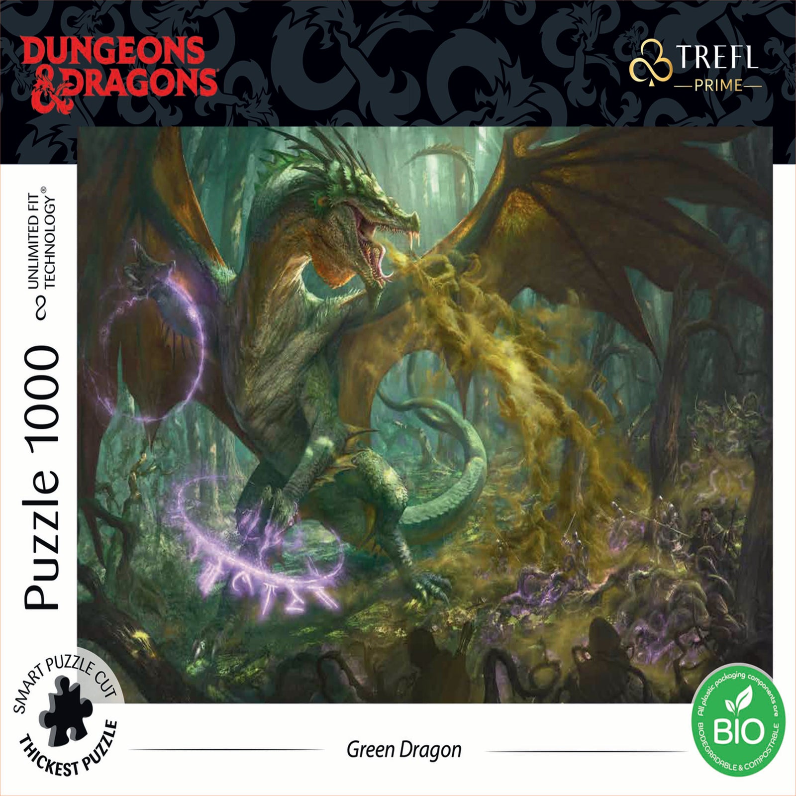 Trefl Prime 1000 Piece Puzzle - Dungeons & Dragons - The Hunt for the Green Dragon