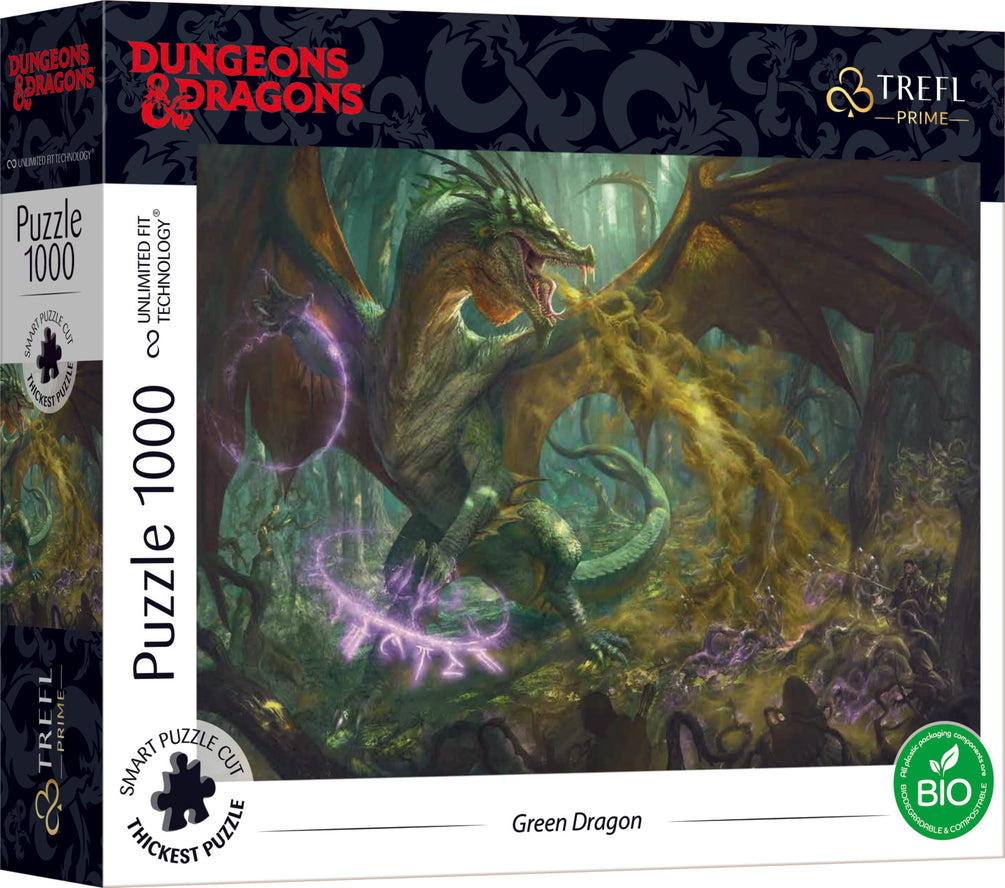 Trefl Prime 1000 Piece Puzzle - Dungeons & Dragons - The Hunt for the Green Dragon