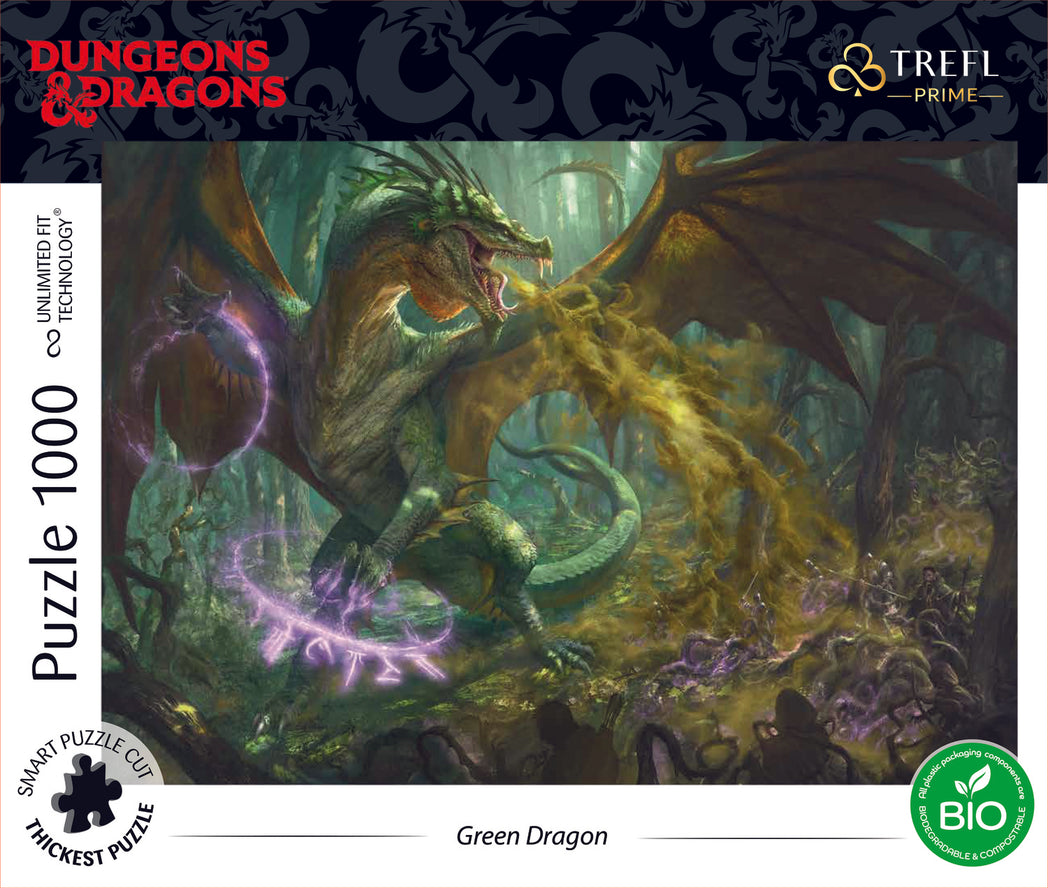 Trefl Prime 1000 Piece Puzzle - Dungeons & Dragons - The Hunt for the Green Dragon
