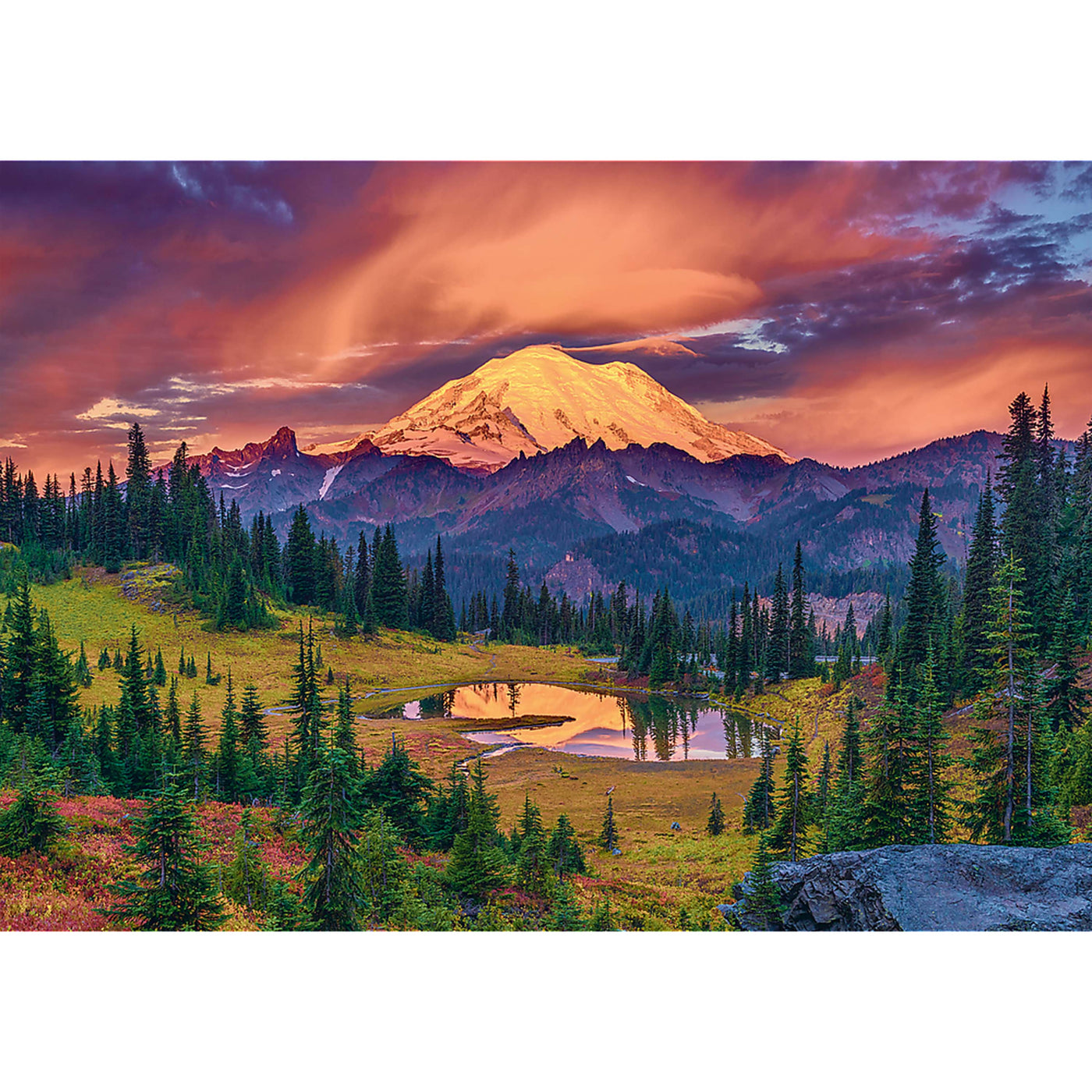 Trefl Red Mountain Sunset 1000 Piece Puzzle