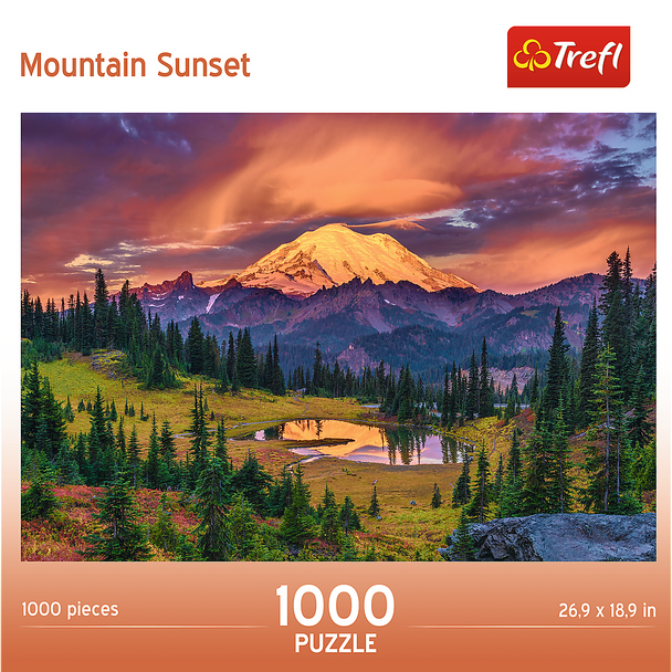 Trefl Red 1000 Piece Puzzle - Mountain Sunset