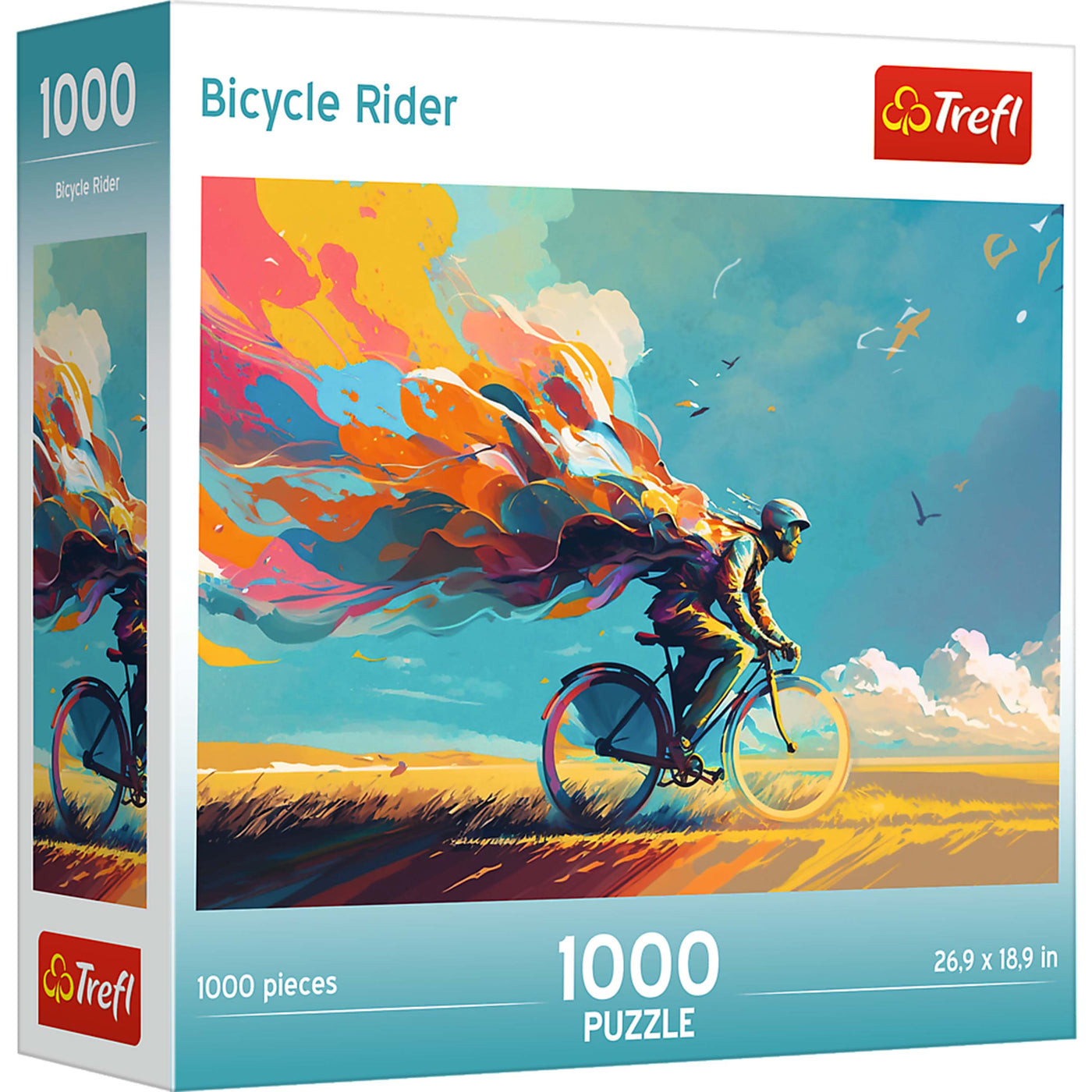 Trefl Red Bicycle Rider 1000 Piece Puzzle