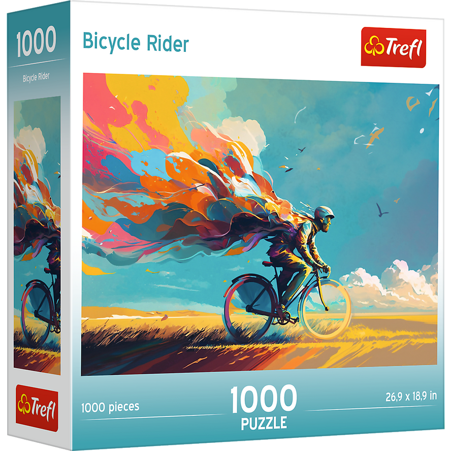 Trefl Red 1000 Piece Puzzle - Bicycle Rider