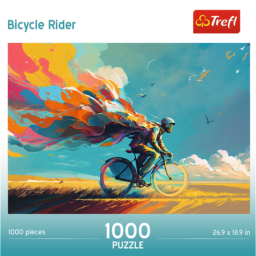 Trefl Red 1000 Piece Puzzle - Bicycle Rider