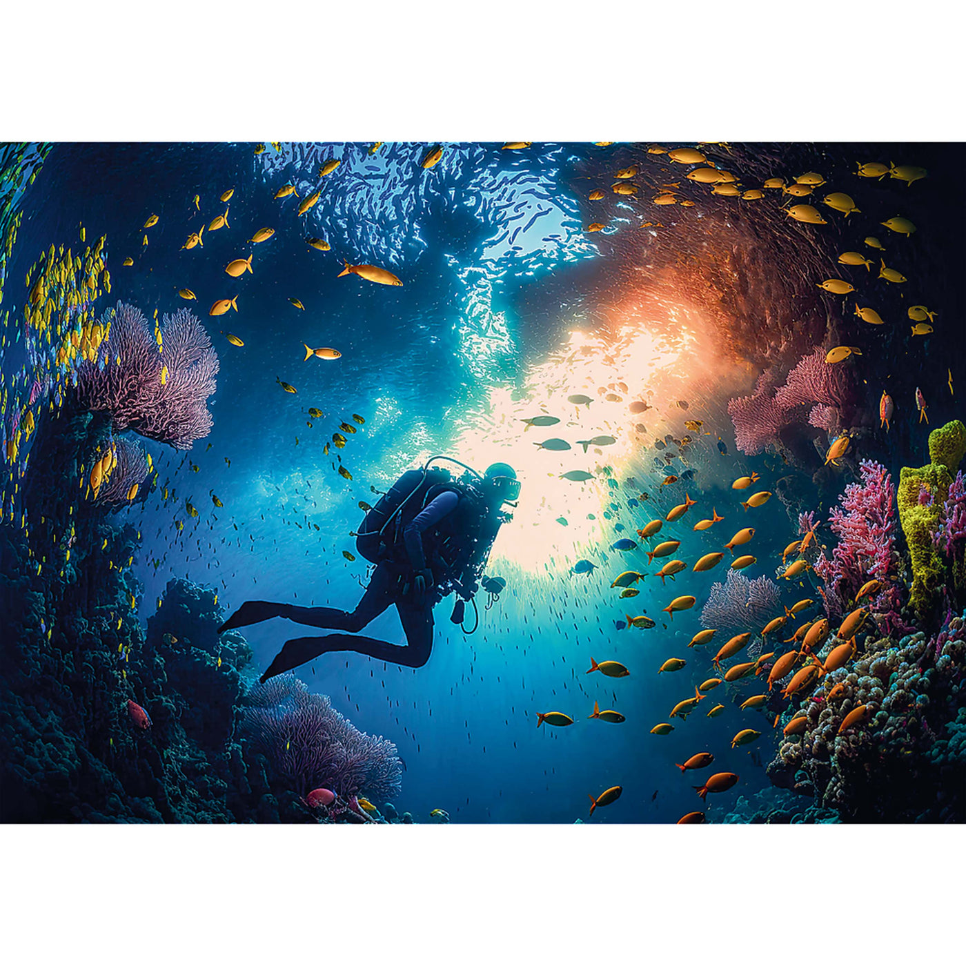 Trefl Red Scuba Diver 1000 Piece Puzzle