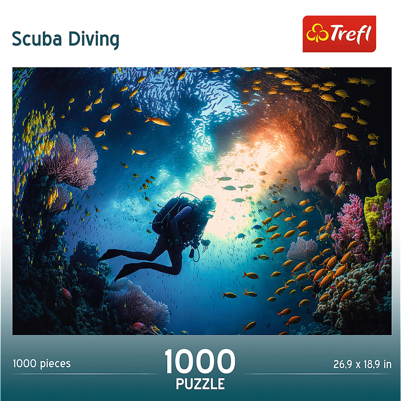 Trefl Red Scuba Diver 1000 Piece Puzzle